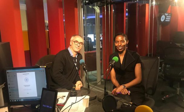 MD LADOL at BBC World Service Studios for Business Daily program